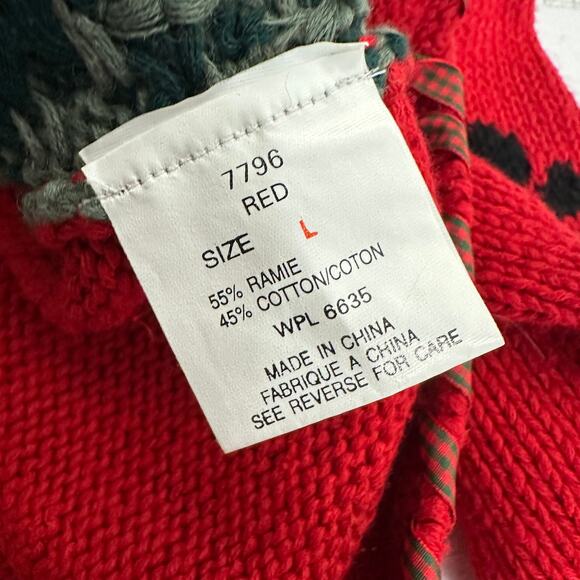 Woolrich Womens Christmas Sweater Size L Holiday Dogs Tree Vintage Retro Festive - Picture 4 of 8